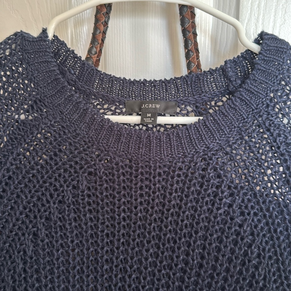 J. Crew navy oversized tunic sweater